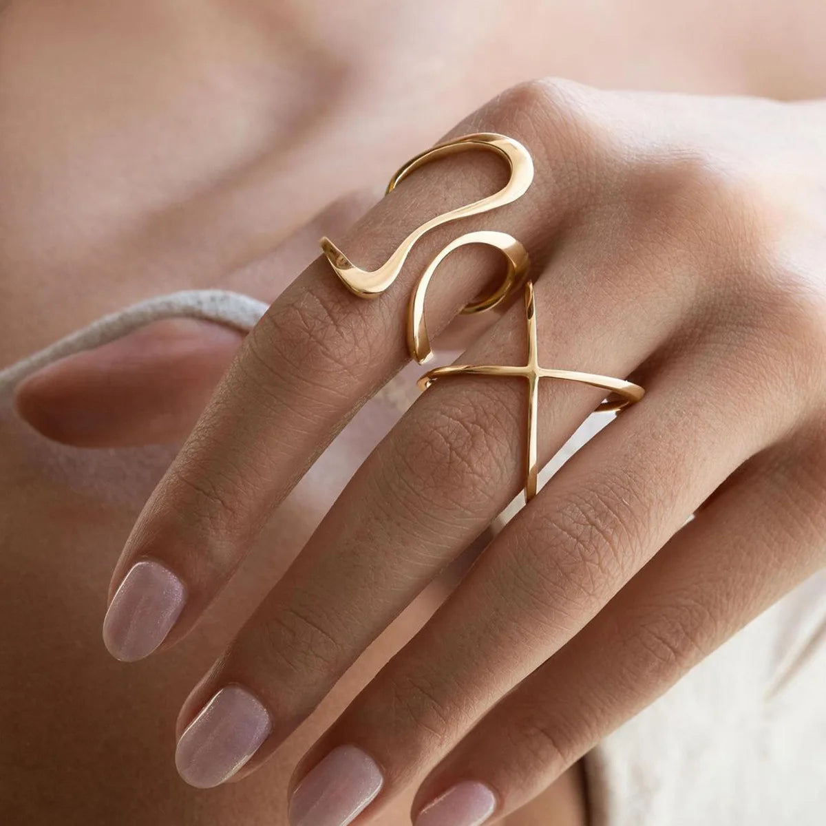 Stainless Steel Gold Rings